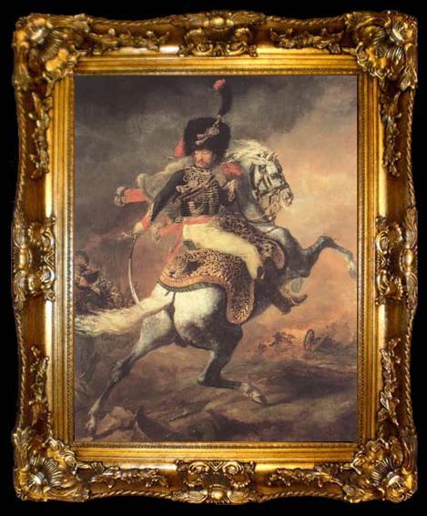 framed  Theodore Gericault Chasseur of the Imperial Guard,Charging (mk10), ta009-2